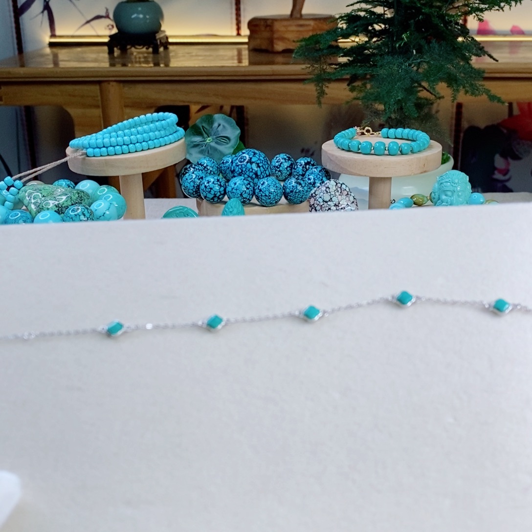 绿松石银S925镶嵌配饰