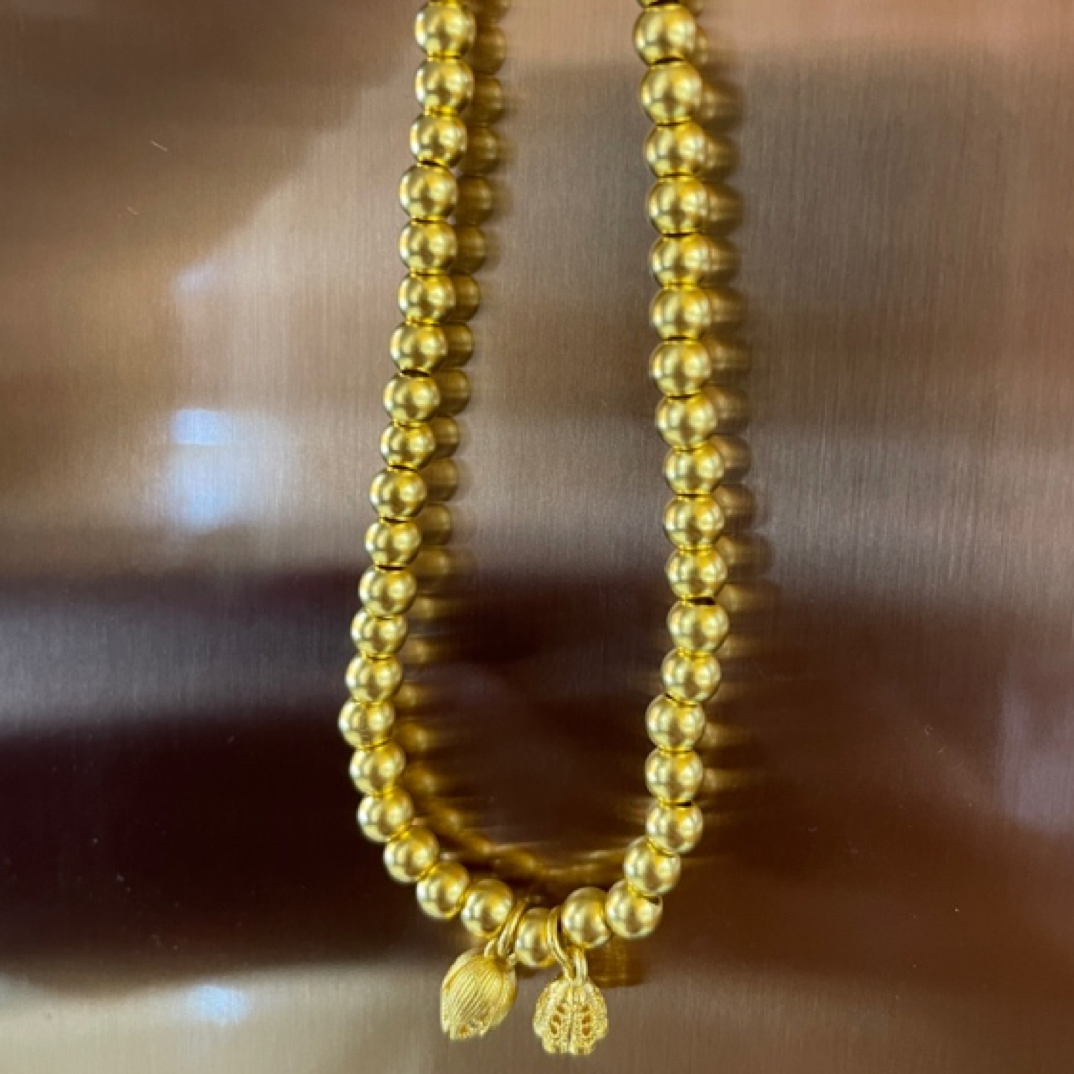 足金古法两世欢手串