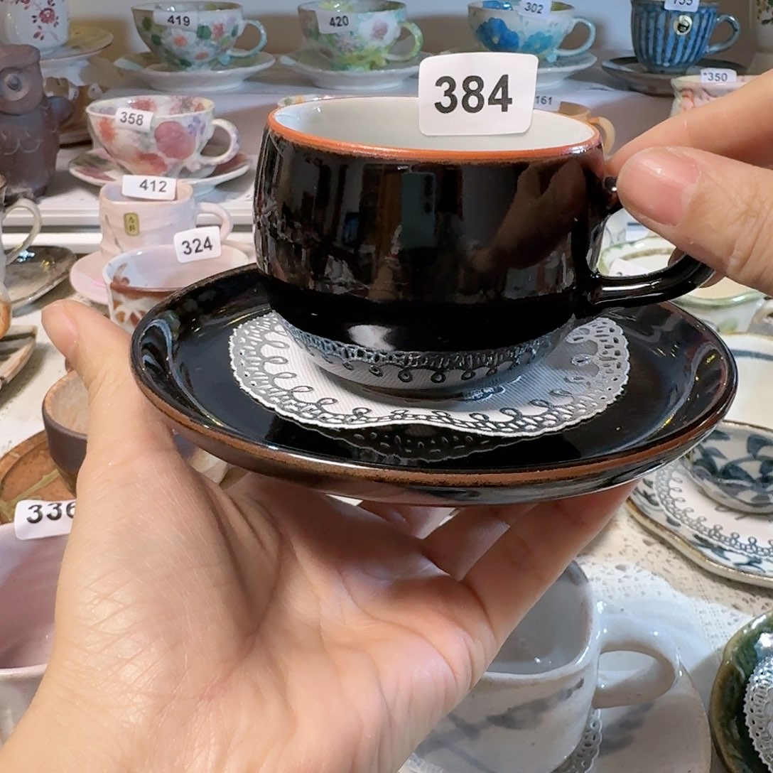 瓷片黑黝圆度咖啡杯