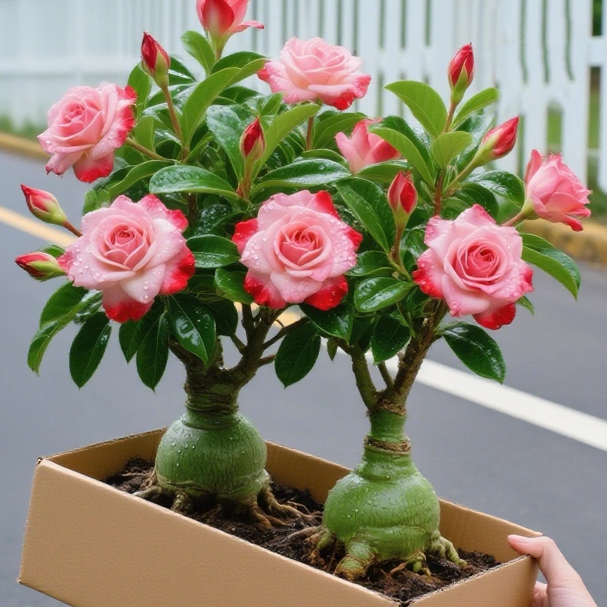 重瓣沙漠玫瑰花苗盆栽带花苞多肉植物老桩室内外绿植盆景四季好养