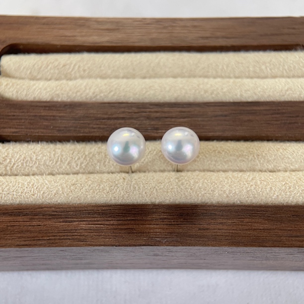 【新粉必入福利】珍珠耳钉6.5-7.5mm日常通勤素钉馒头钉多样性发货