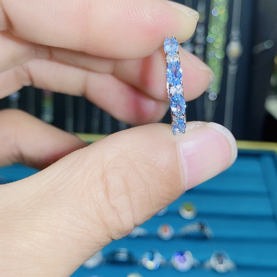 紫晶珠宝半成品银S925镶嵌