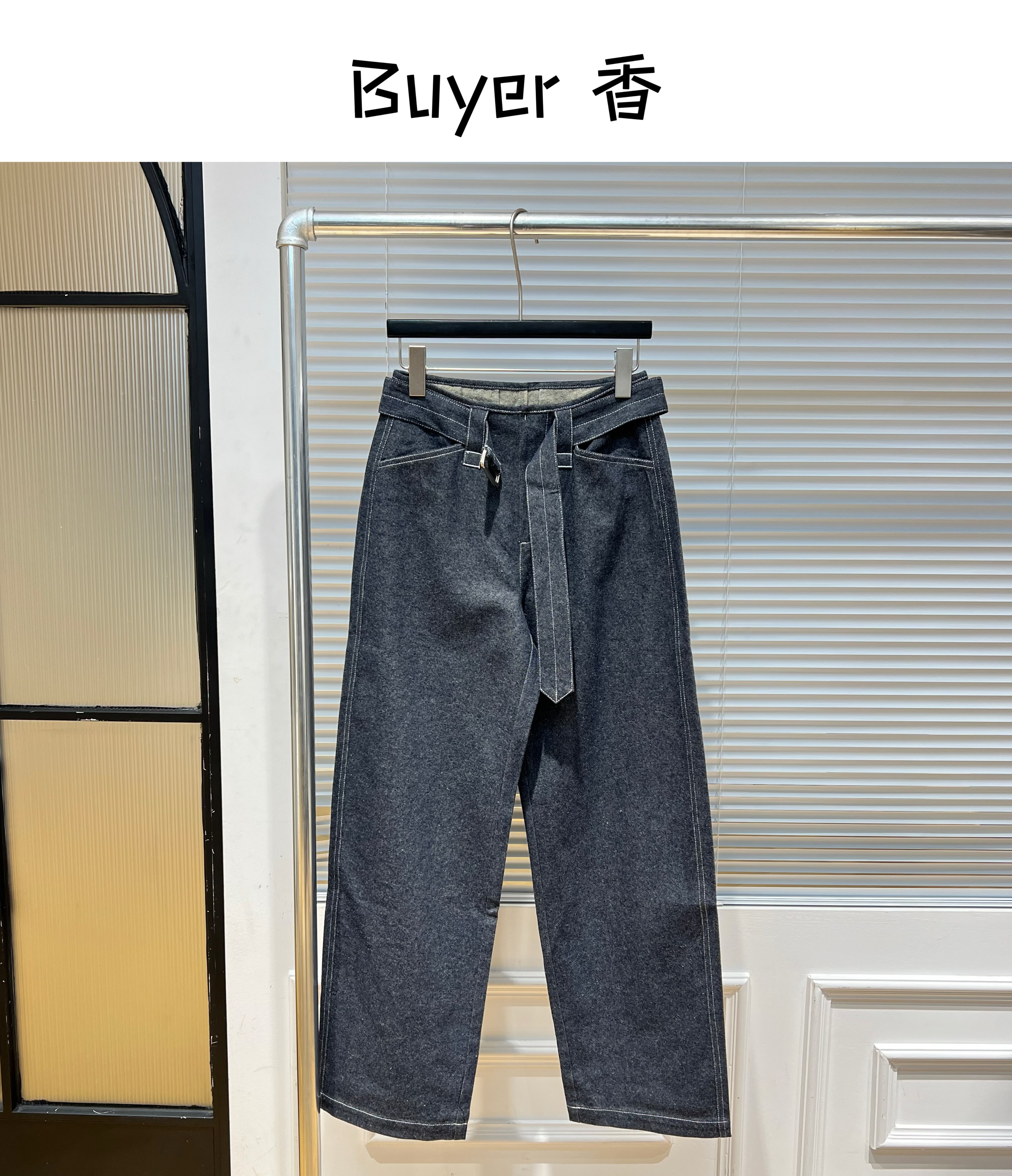 【Buyer 香】25021春夏新款撞色牛仔裤