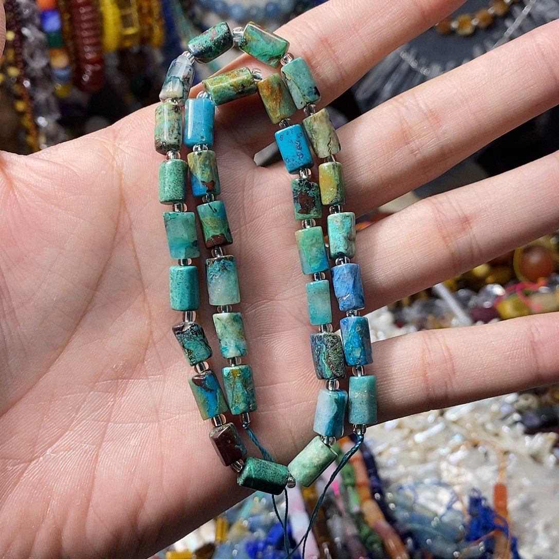 石英质玉未镶嵌，天然凤凰松柱子7mm，一条，