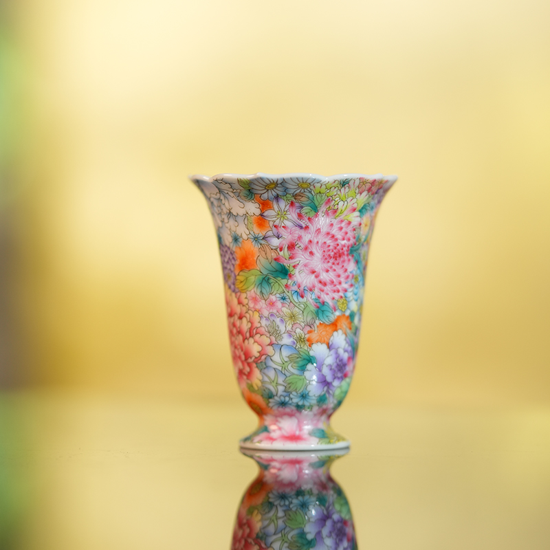 小孤堂万花花口杯