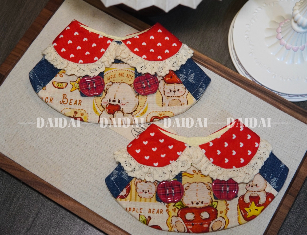 【DaiDai·原创】宠物原创口水巾｜Apple Bear背带裤