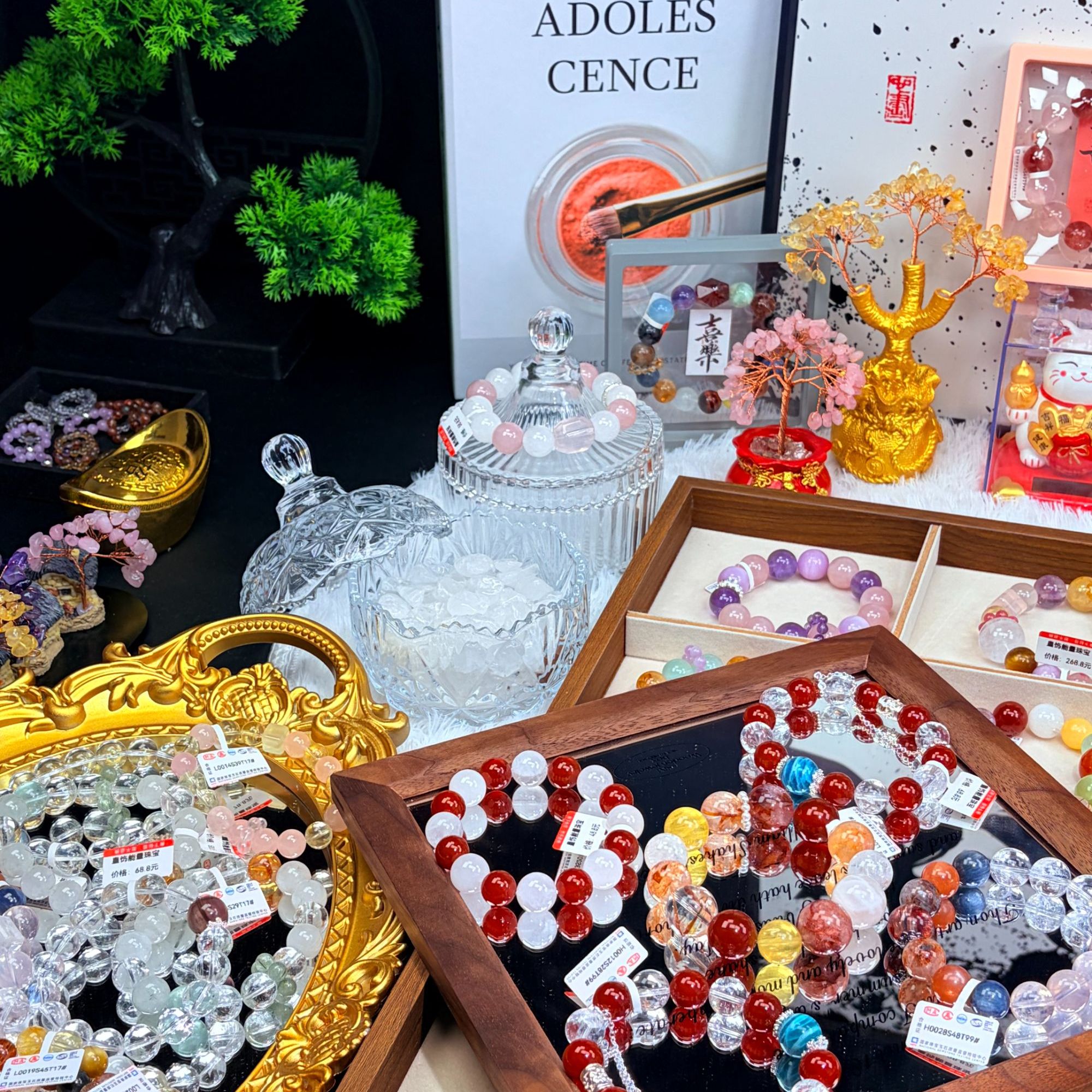 【天然水晶原创DIY手串】扣价格出单主播念名字再去对应价格下单B