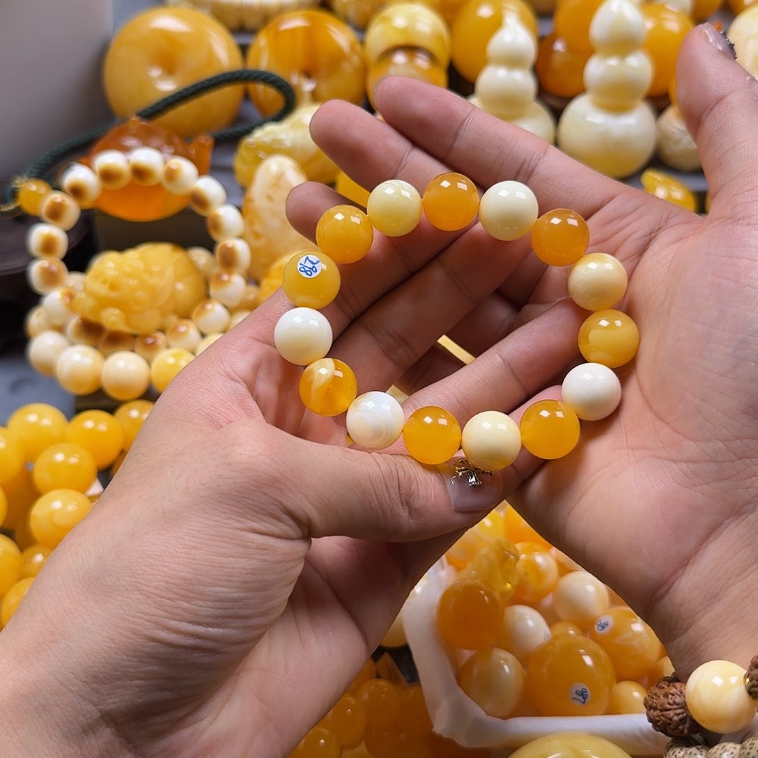 蜜蜡珠宝奇石未镶嵌多宝14mm