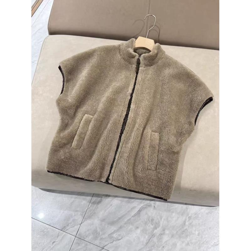 人造皮草 250442 人造皮草 BC女士新款无袖环保皮草马甲时尚上衣