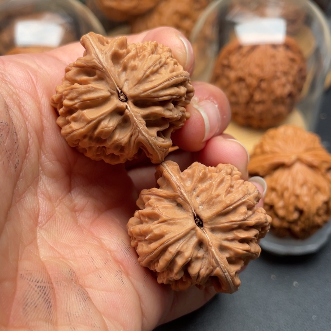 猴头核桃吊坠六星元宝