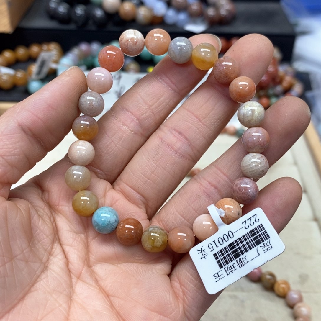 硅化珊瑚（珊瑚玉）手链未镶嵌334