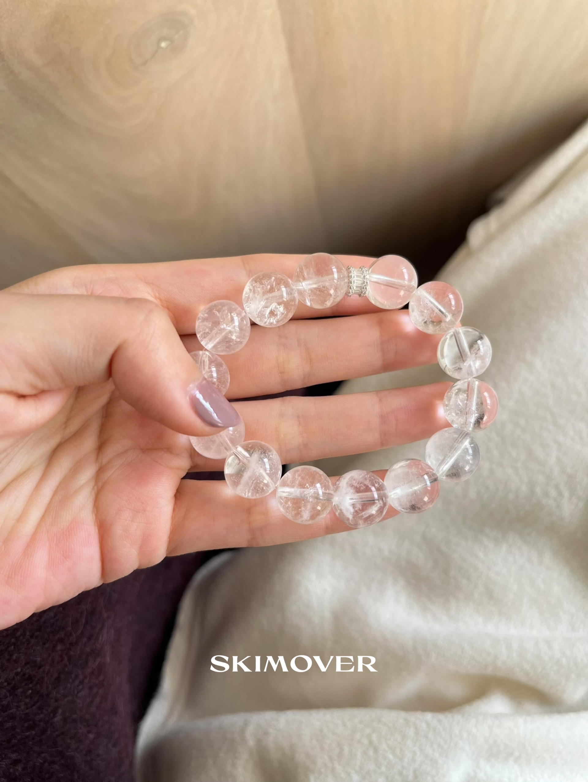 【看款链接】SkimOver浮光掠影【月光冰泉】天然白水晶手链