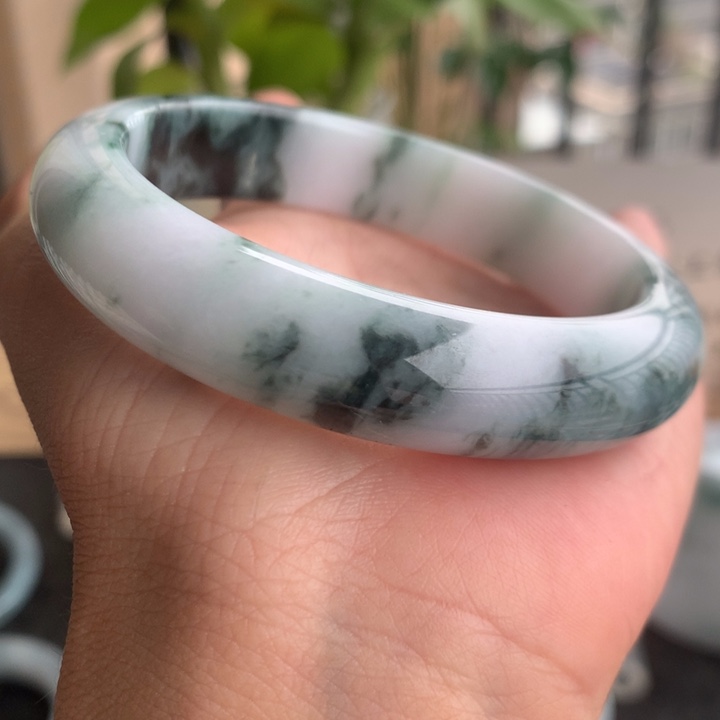 定制翡翠未镶嵌手镯57-58