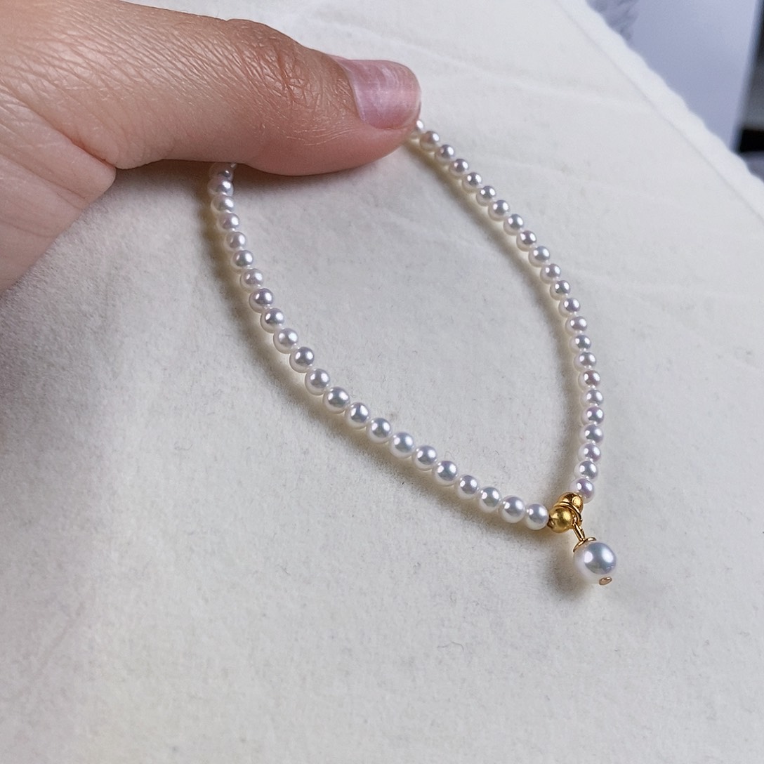 淡水珍珠手绳银S925镶嵌