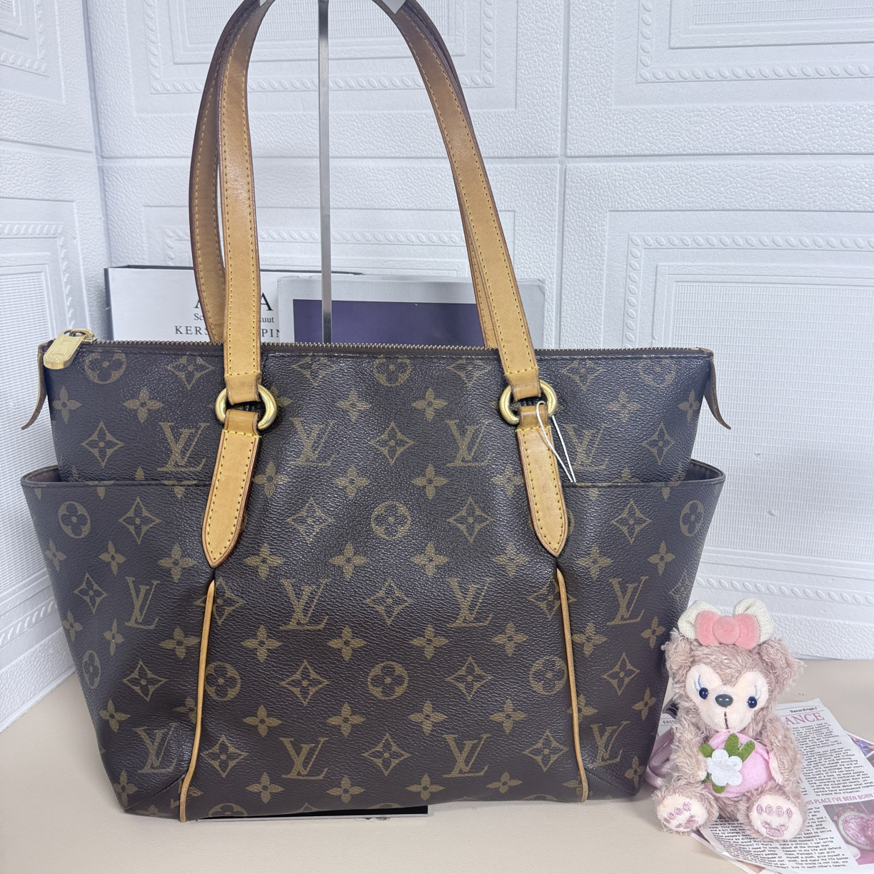 95新 LouisVuitton/路易威登 老花托特购物袋单肩包