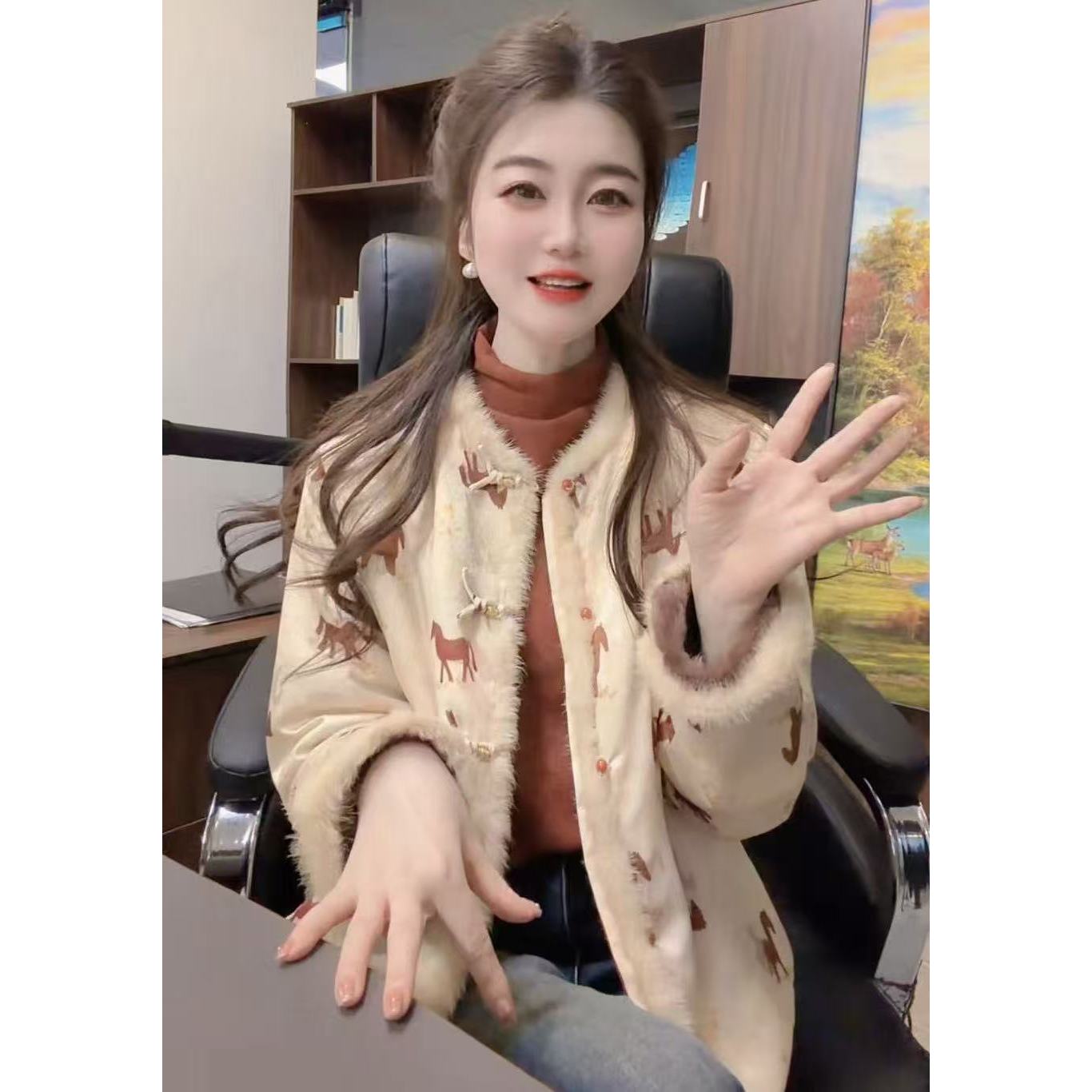 『马迎新春H』时尚气质百搭时尚外套6110