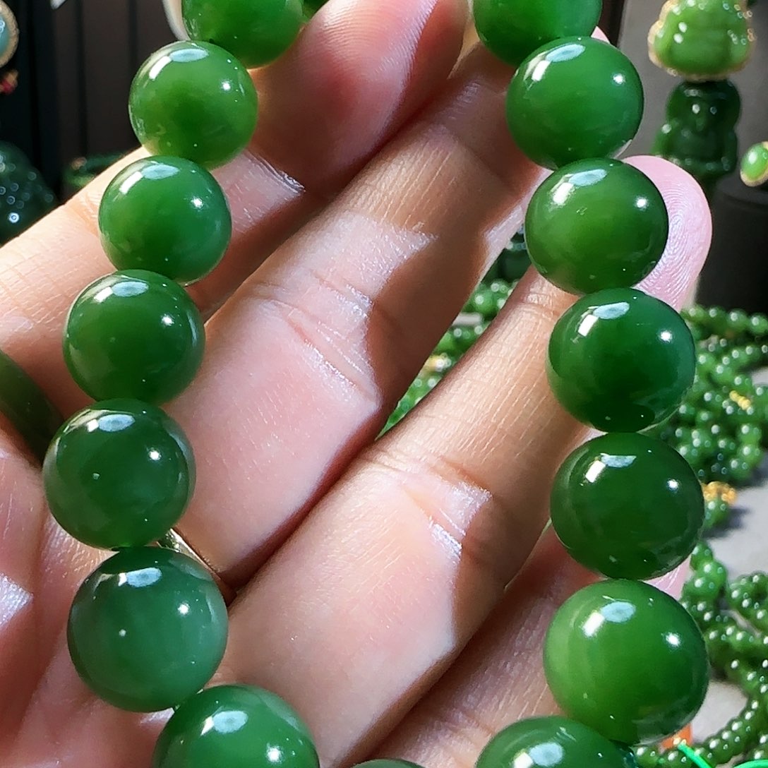 和田玉（碧玉）手链未镶嵌