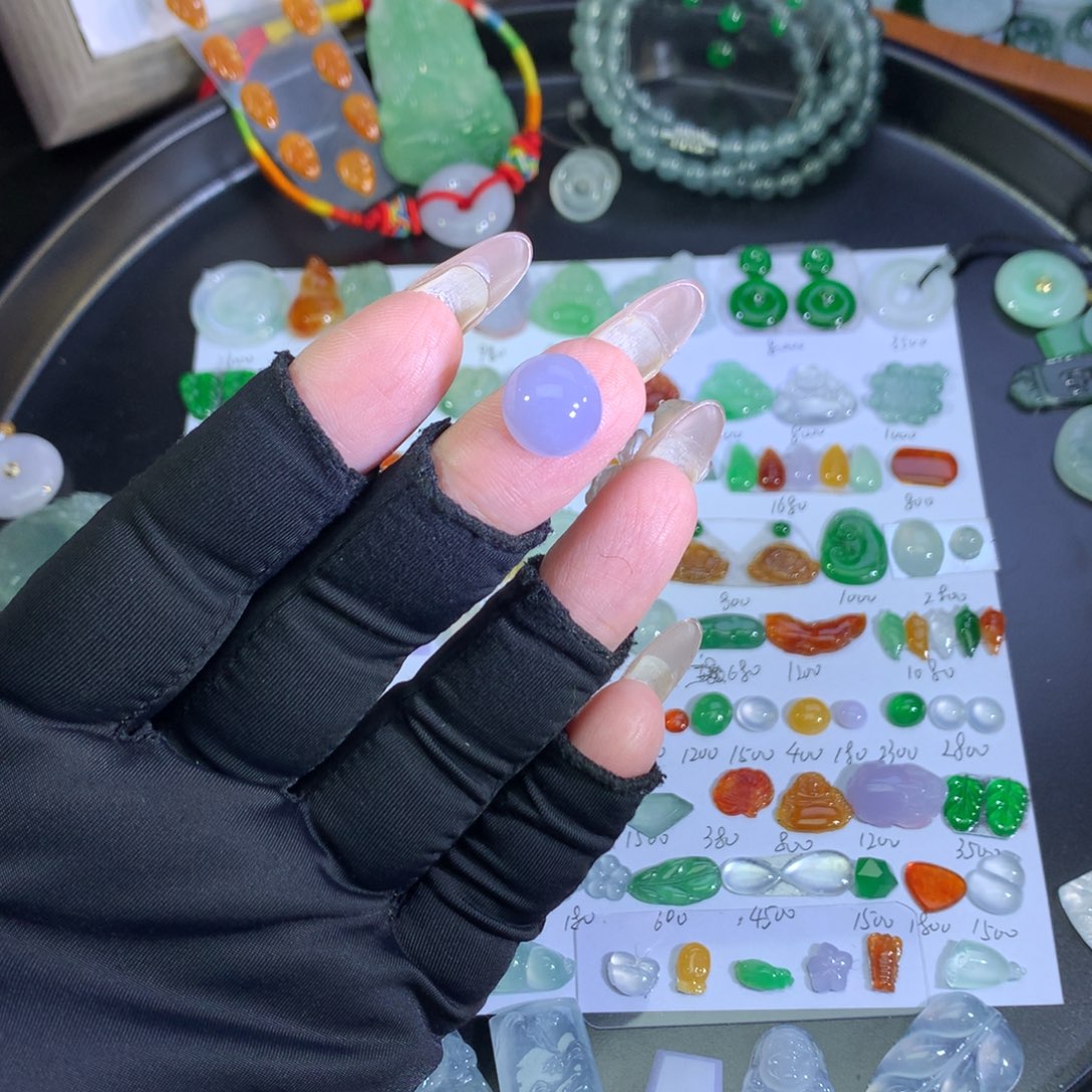 翡翠未镶嵌吊坠(不含链)紫蛋