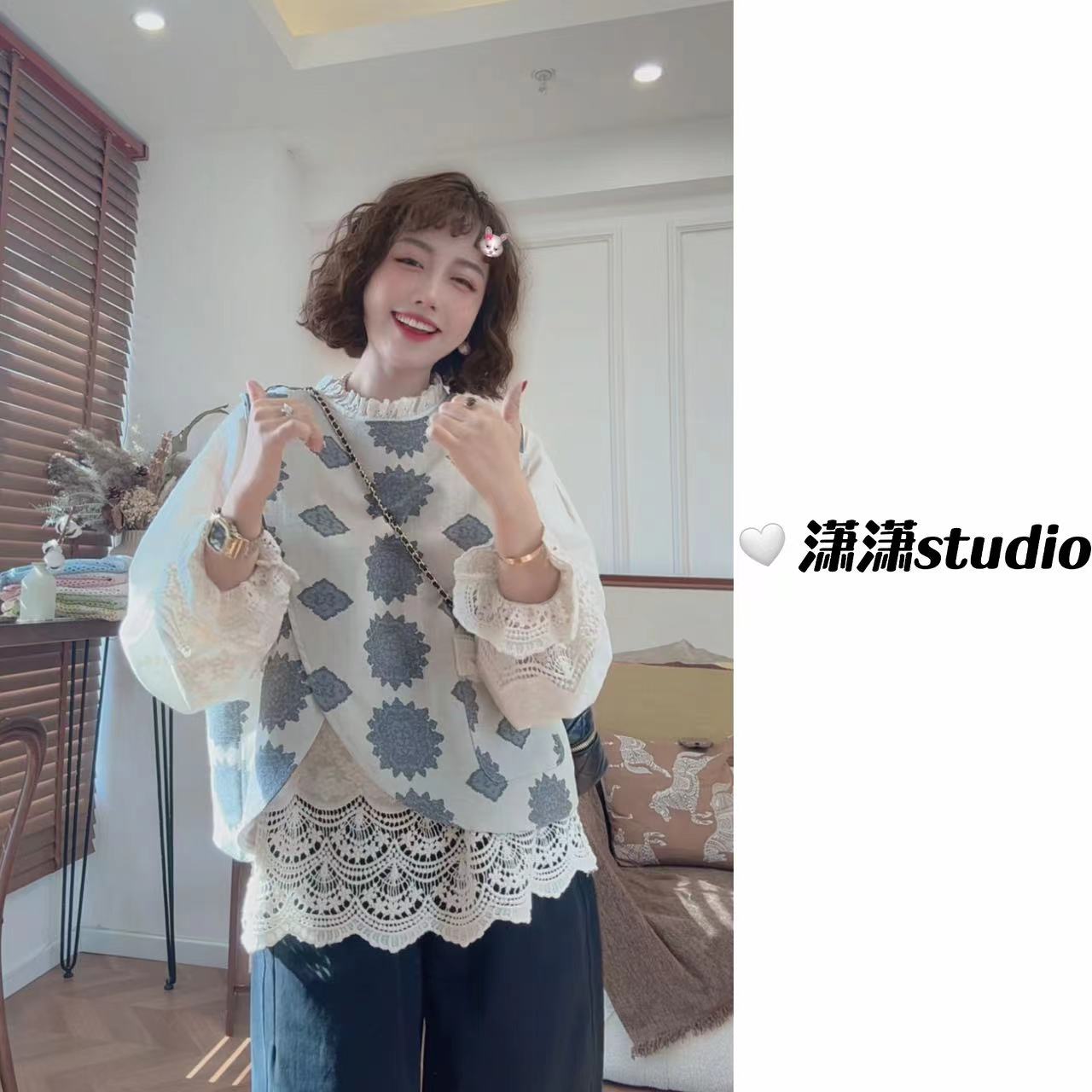 【亚麻花马甲】潇潇自制定制棉麻料子侧开设计韩系百搭马甲XM1046