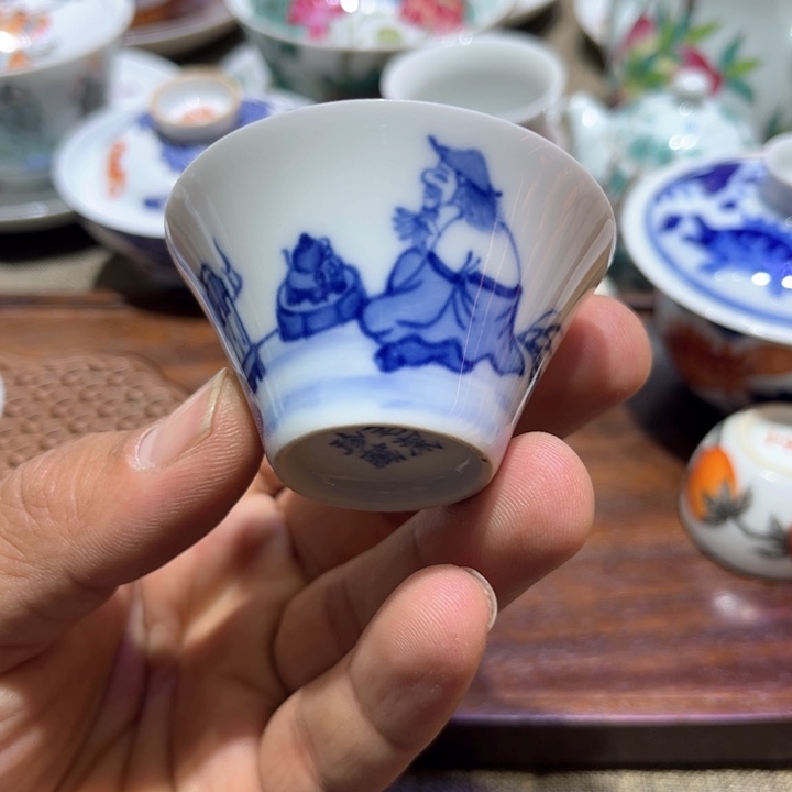 纯手绘精品盖碗杯