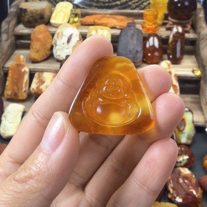 琥珀裸石未镶嵌琥珀蜜蜡