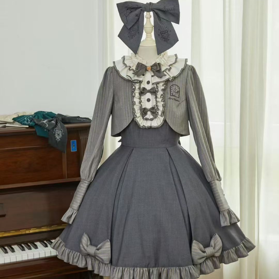 维奥尔小夜曲灰色 优雅大小姐原创洛丽塔