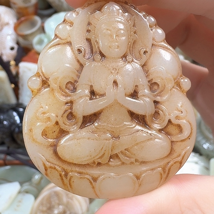 和田玉未镶嵌挂件文*刀