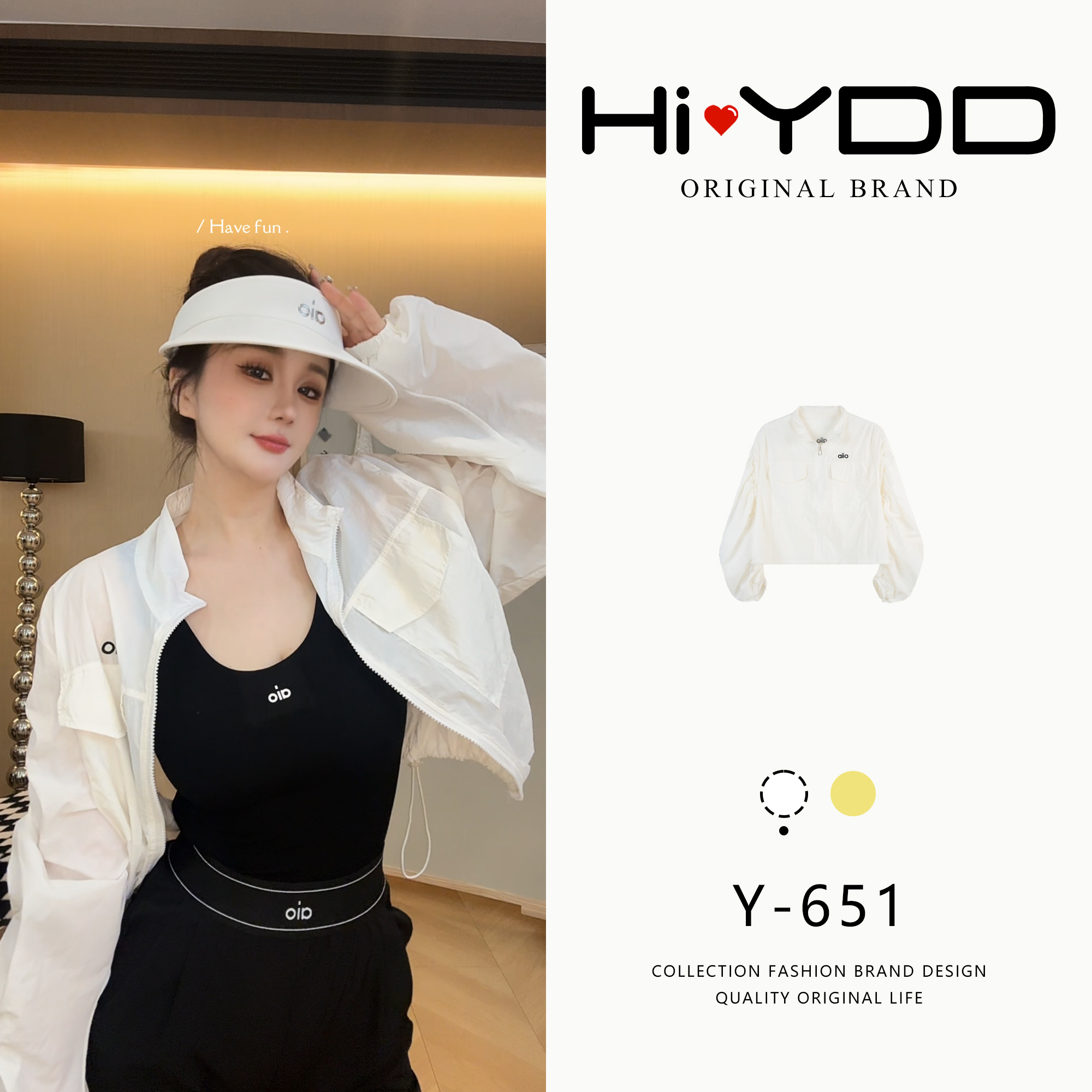 YDD•「Y-651」夏季微透凉感基础时尚运动长袖防晒衣MM-615