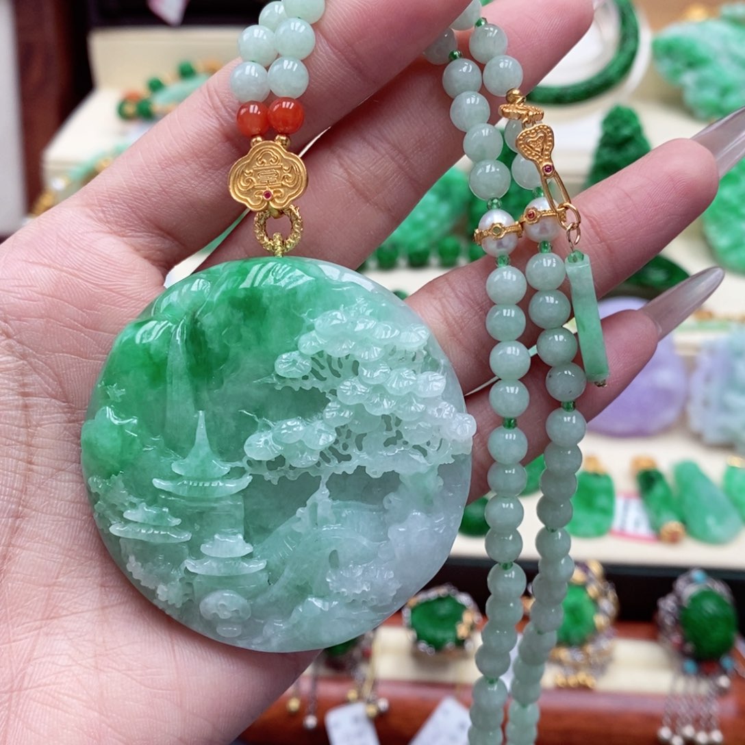 颈饰未镶嵌翡翠翡翠吊坠