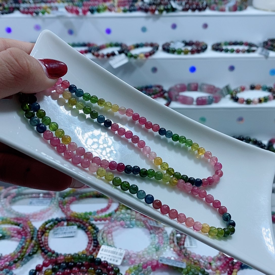 碧玺手链未镶嵌多样性发一条