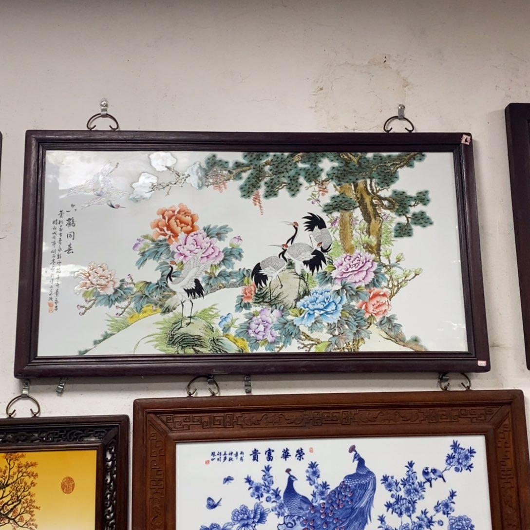 瓷1.2*66*1景德镇瓷板画柴窑烧制