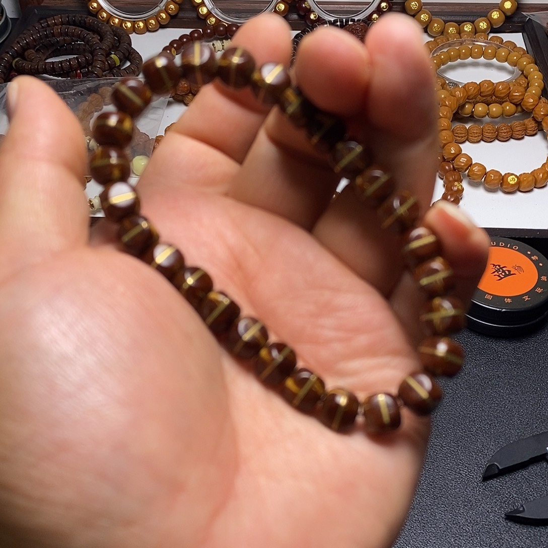 猴头核桃手串紫金鼠六方53号