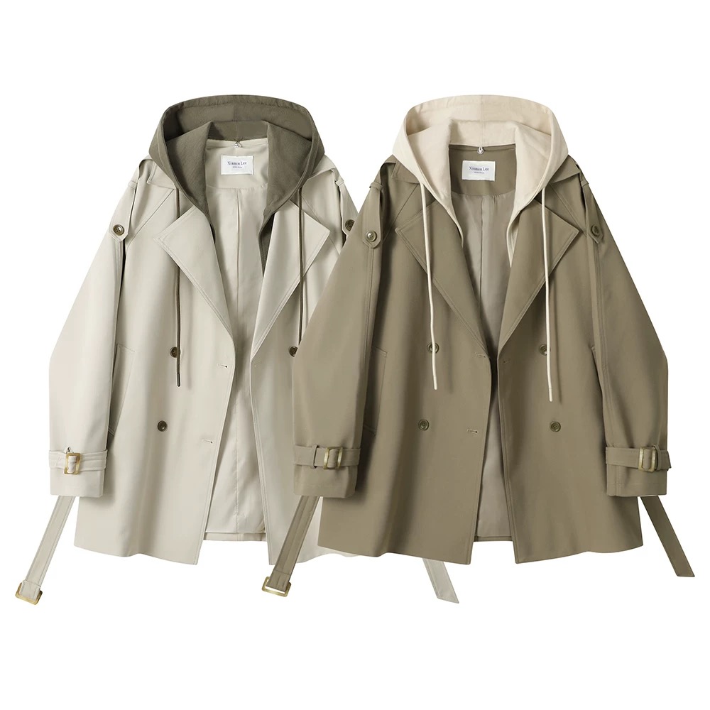 春季新款风衣外套女设计感中长款小个子上衣