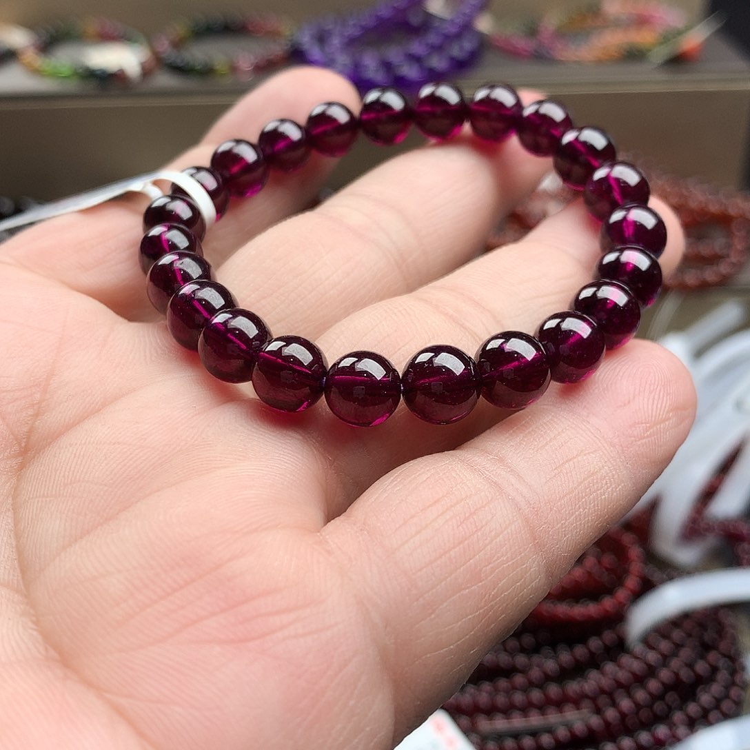 石榴石手串未镶嵌喵*8