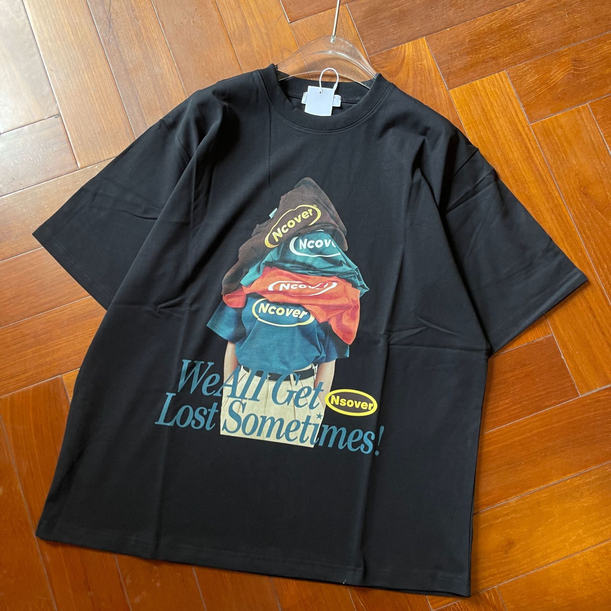 【影子】叠叠乐卡通时尚休闲百搭宽松潮流大版中长款T恤