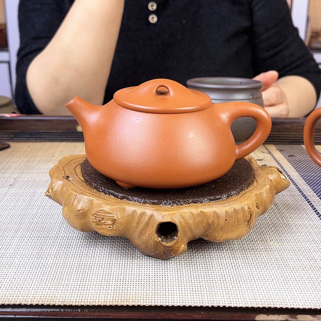 紫砂茶壶宜兴紫砂小煤窑朱泥240c c