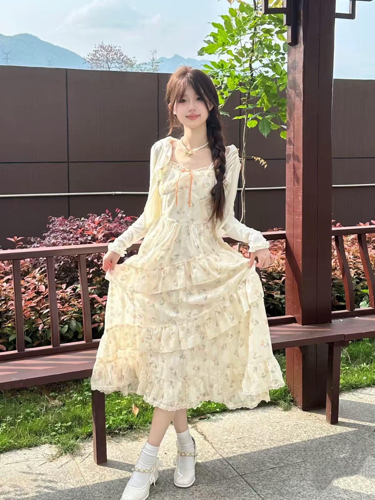 A261-A270夏季时尚碎花 蕾丝连衣裙（直播专属）