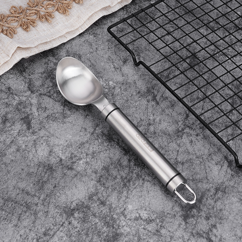 [一支装]土耳其出口 304不锈钢雪糕勺挖球器模具勺水果两用甜品勺