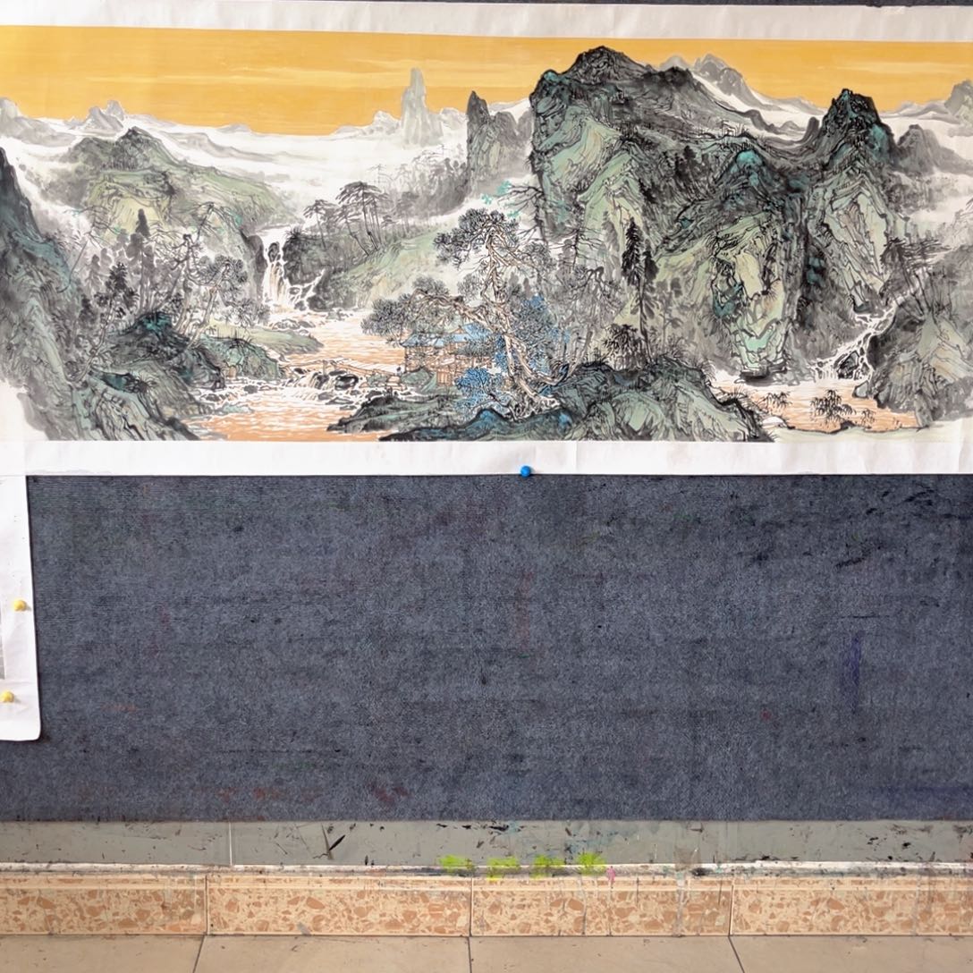 国画金碧辉煌的非常细