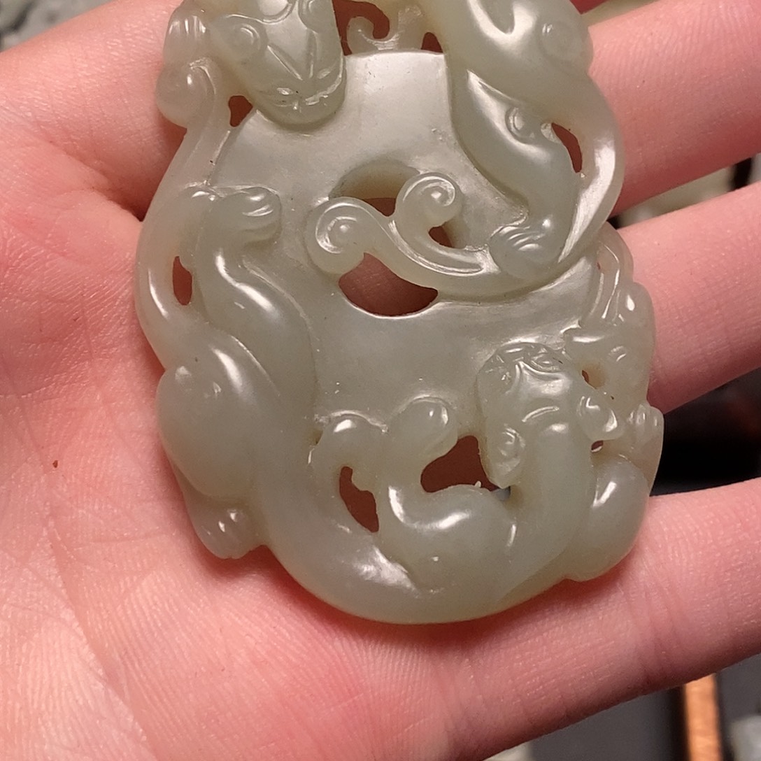 无***道和田玉未镶嵌挂件