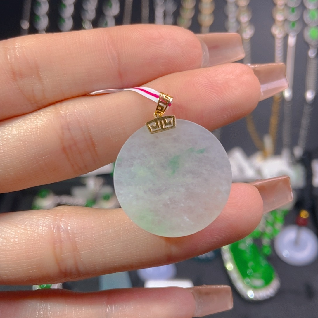 翡翠颈饰未镶嵌天然翡翠A货120