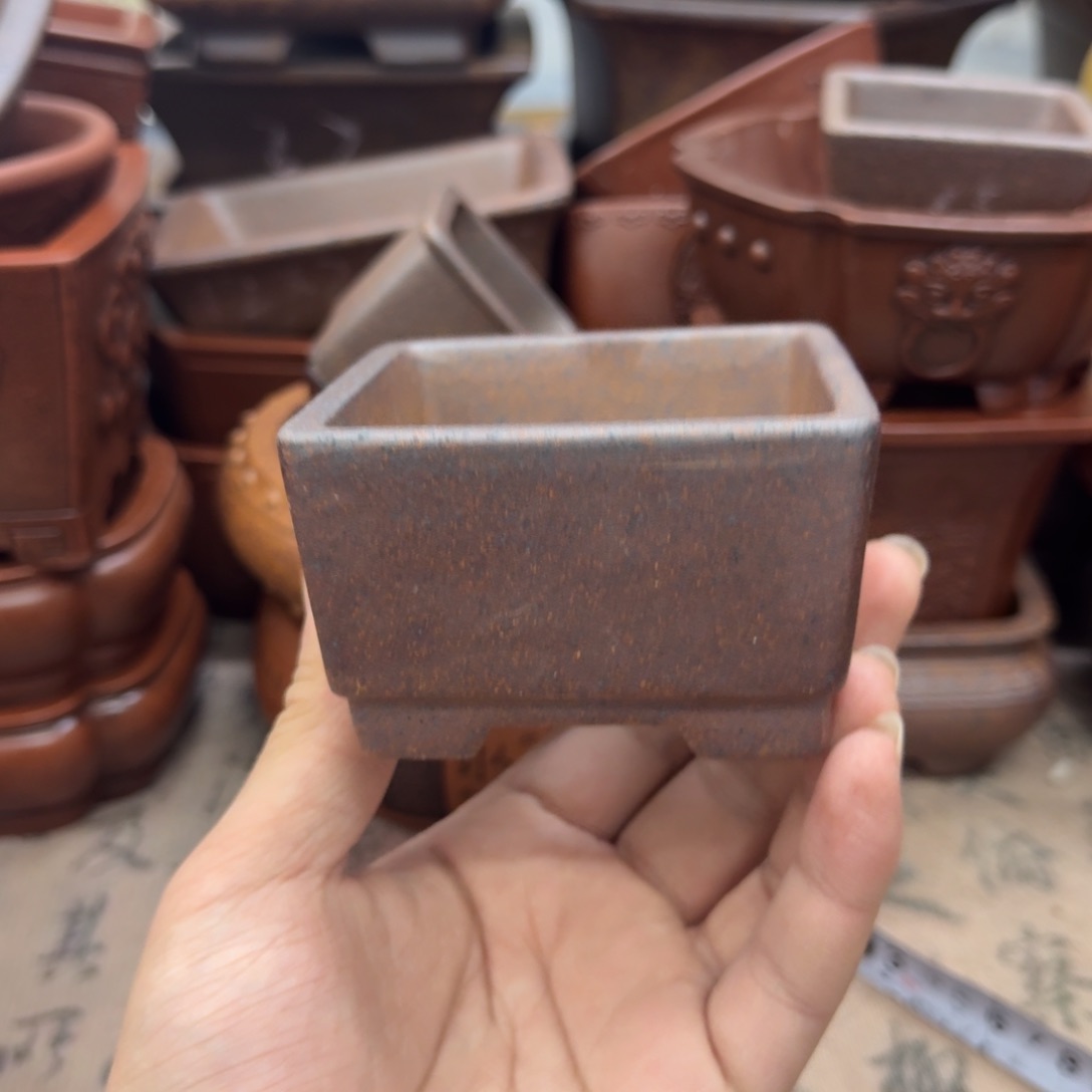 紫砂花盆宜兴紫砂正品花盆7.5x4