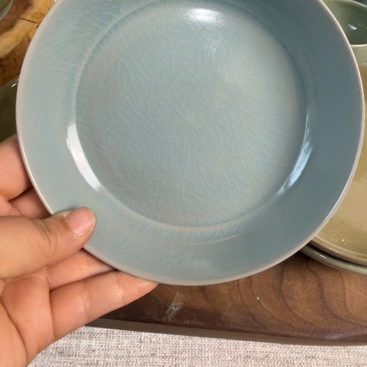 汝州原矿釉手工盘子发发发发发