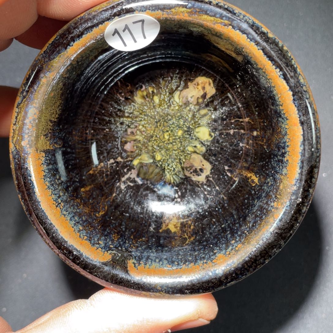 茶盏龙窑柴烧老黄甄选117
