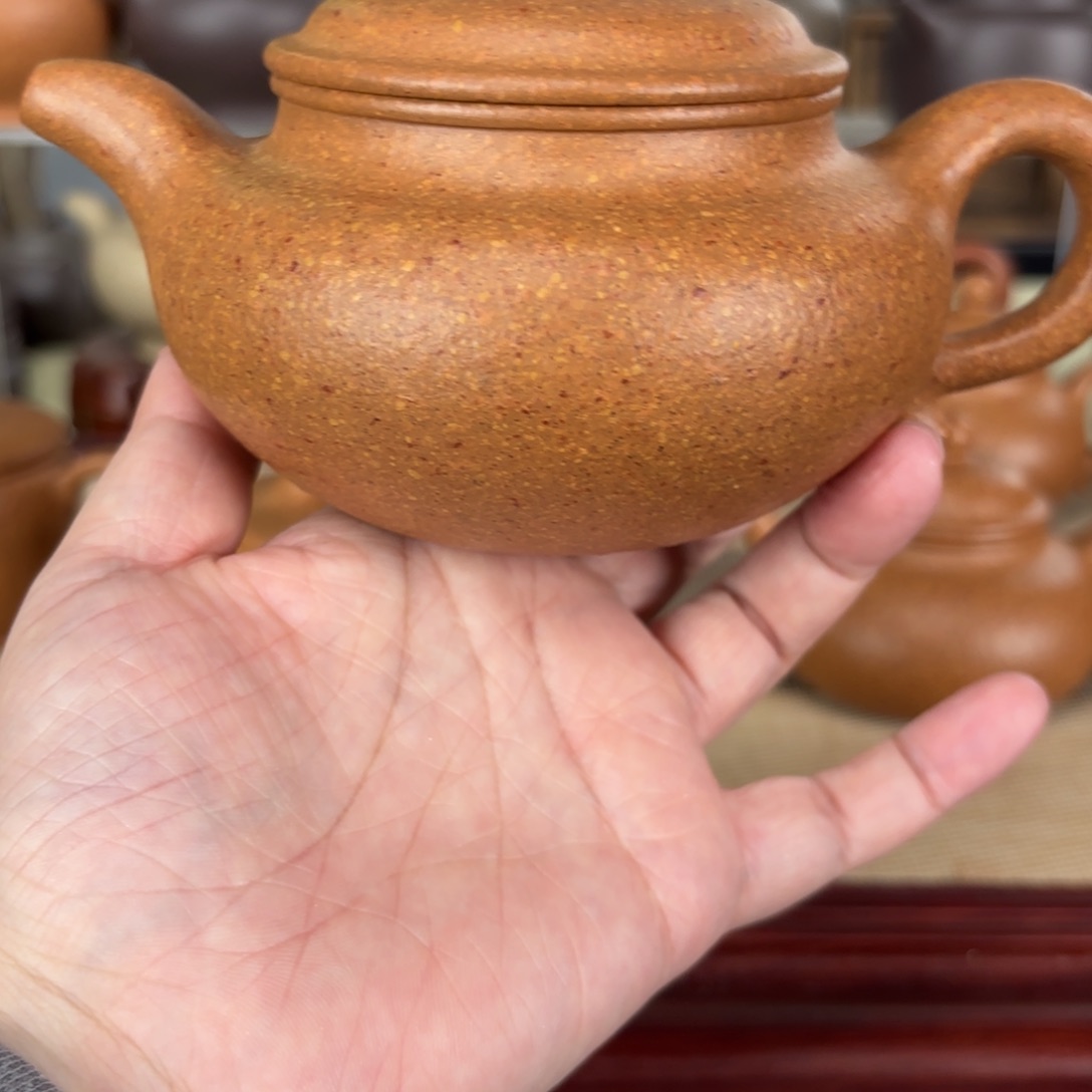 紫砂茶壶梨皮黄段大仿古360