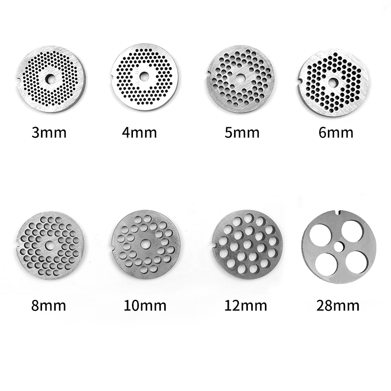 绞肉机12/22/32型不锈钢双面孔板绞肉刀盘筛子篦子配件型号齐全