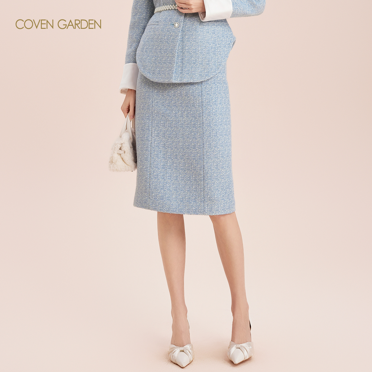 【周周专属】哥文花园小香风毛呢半身裙CTA4071710