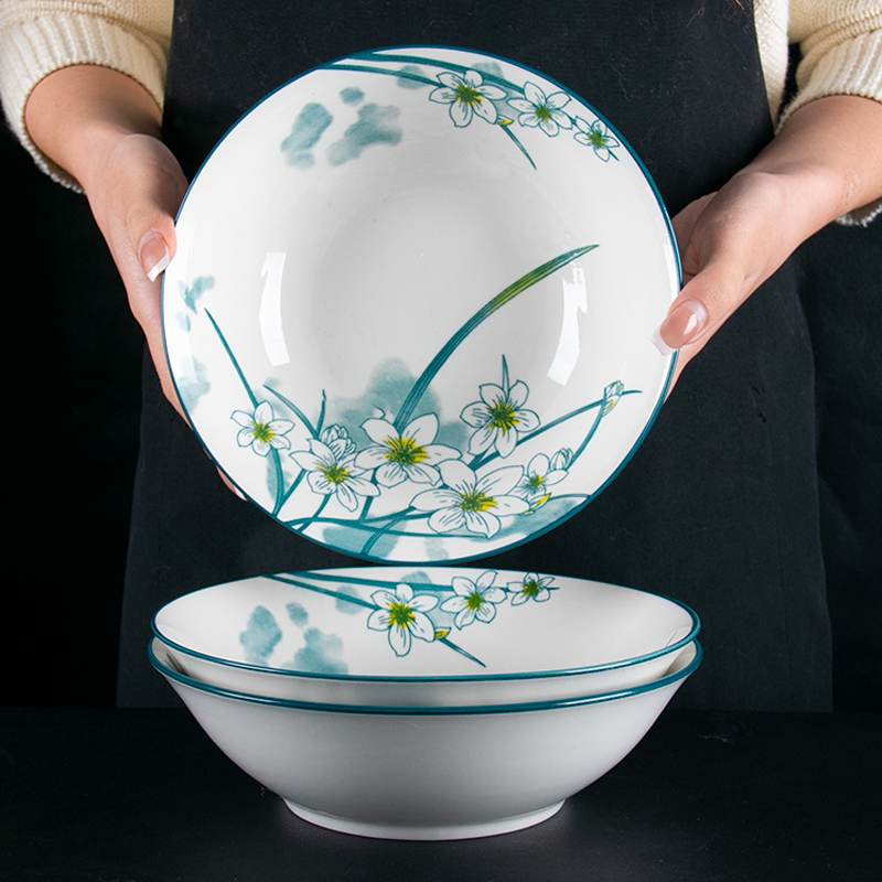 水仙花7英寸面碗6个装 包邮到家