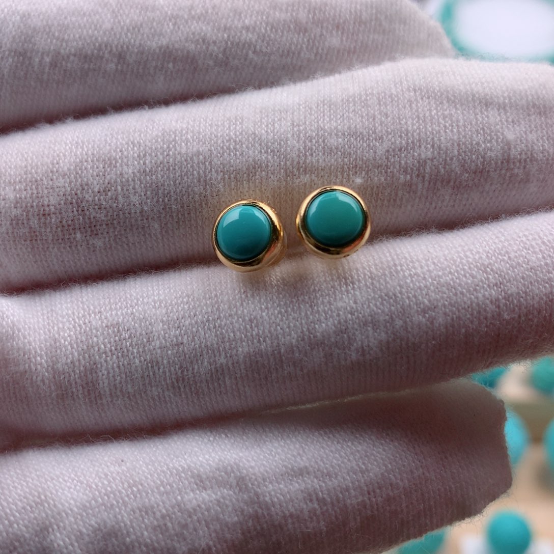 绿松石配饰银S925镶嵌