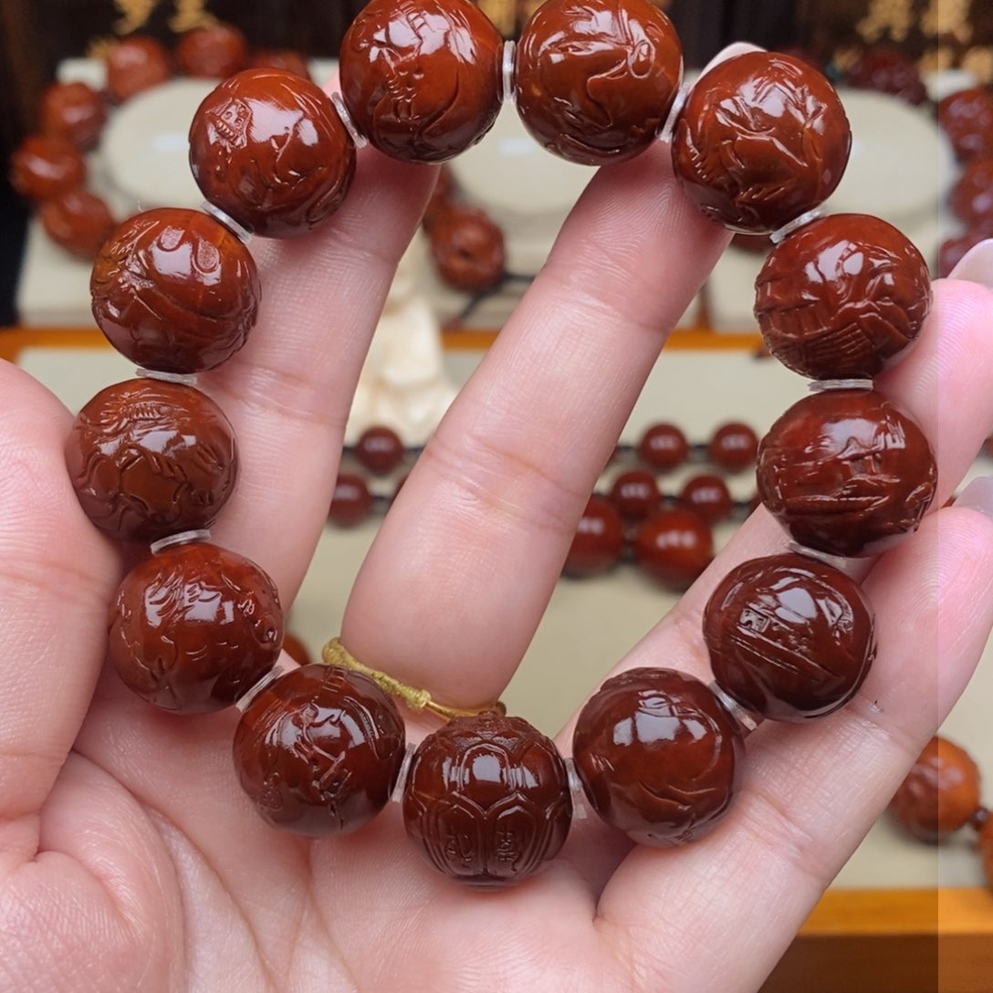 橄榄核吊坠正圆山水无相